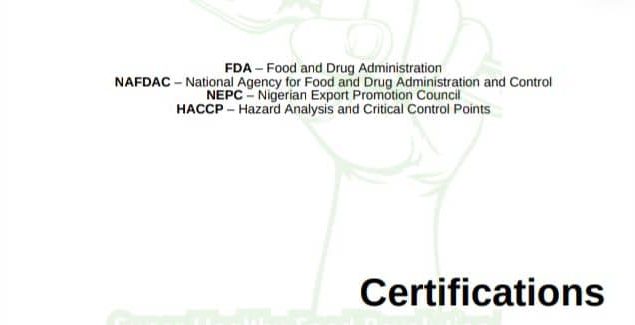 Our Certifications